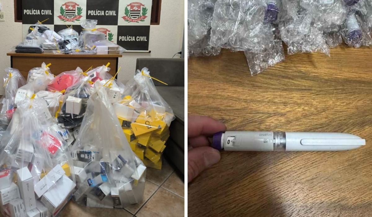 Galpão de quadrilha escondia canetas emagrecedoras falsificadas atrás de porta falsa no interior de SP
