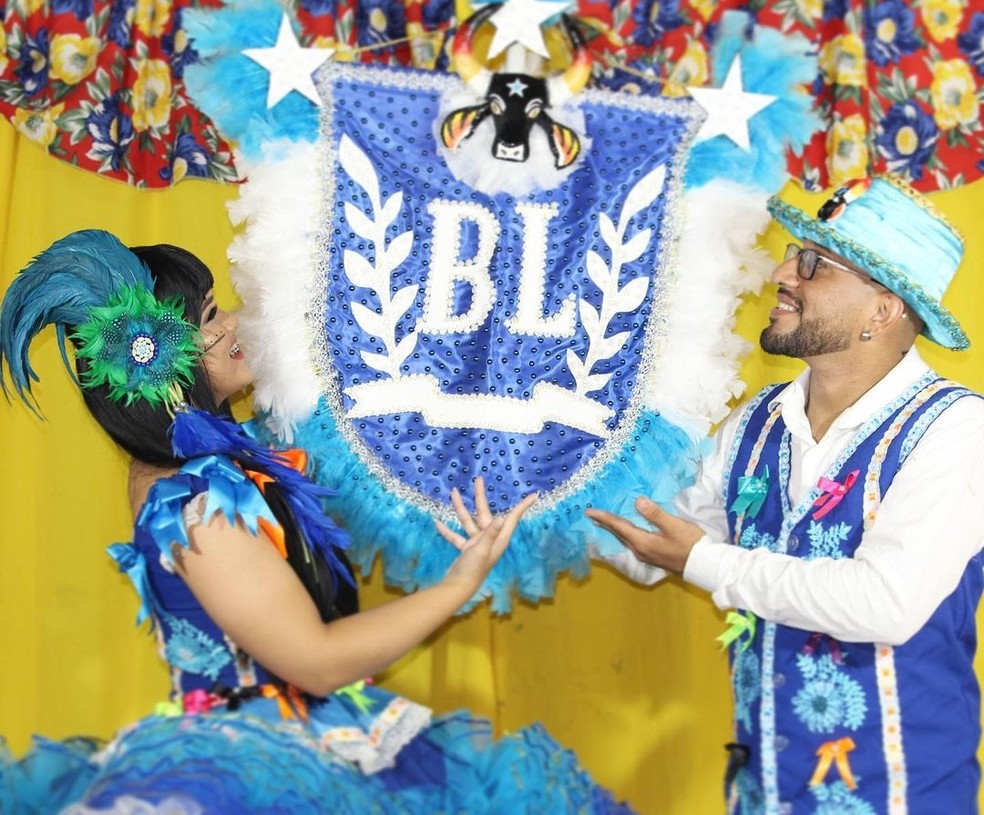 Em 2023, elementos da floresta e das tradições do Norte do país ajudam a contar a história do boi Caprichoso — Foto: Quadrilha Beira Lixo/Divulgação