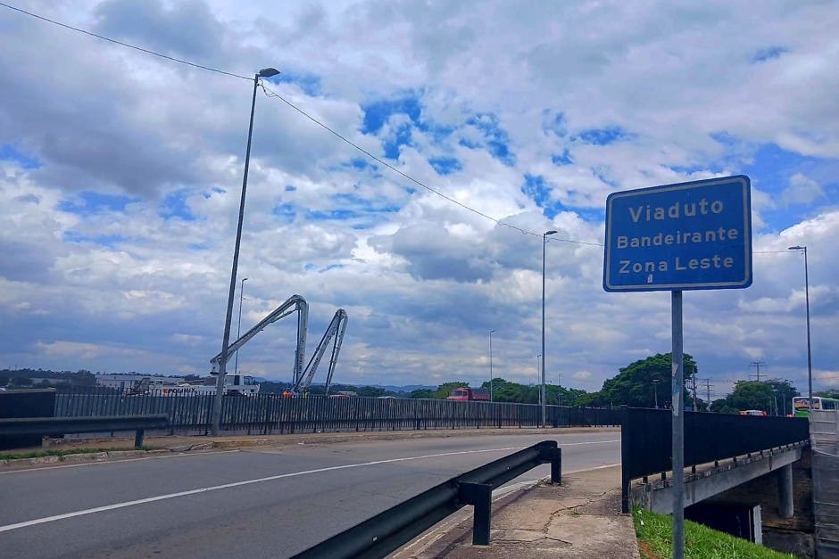 Viaduto Bandeirante será interditado no período da noite a partir desta segunda (8), em São José