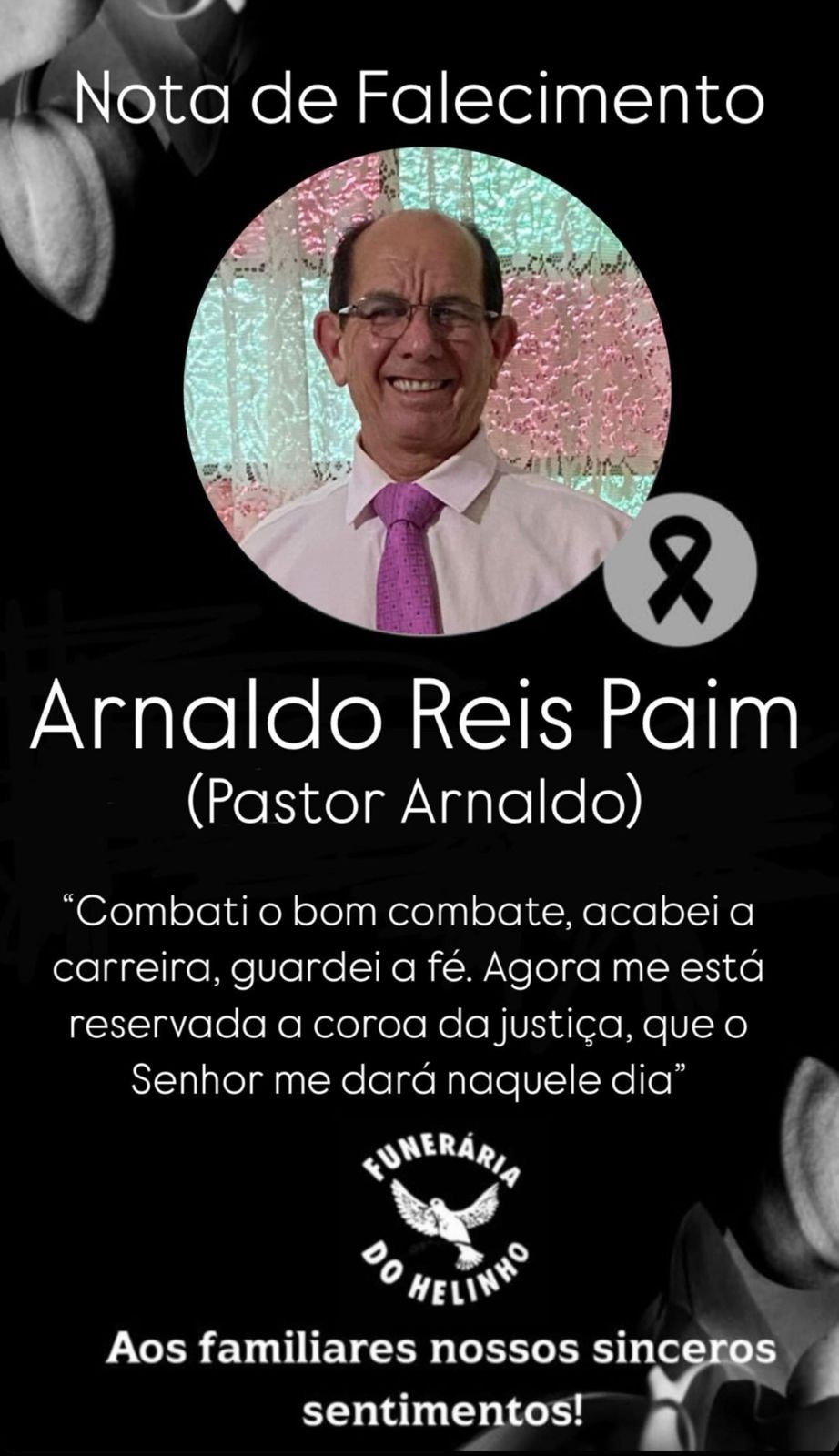 Pastor que morreu em acidente na MG-050 é sepultado em Formiga 