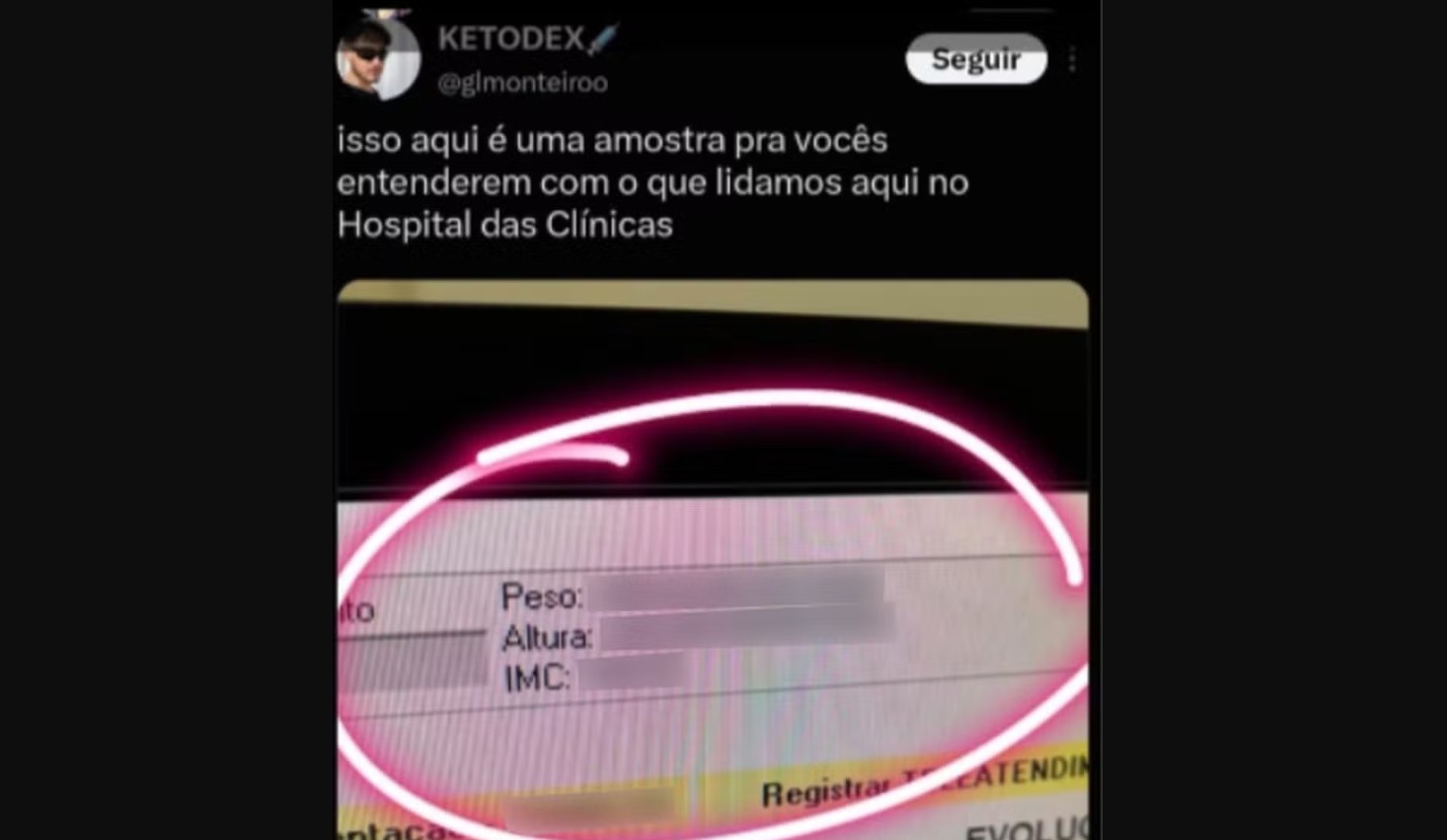 HC de Ribeirão Preto, SP, afasta médico residente após post que expôs prontuário de paciente