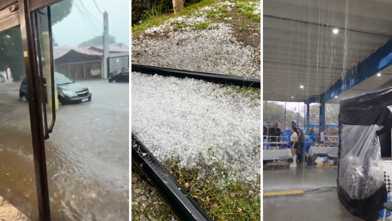 Temporal provoca alagamentos, queda de árvores e granizo em cidades do Vale do Paraíba e região