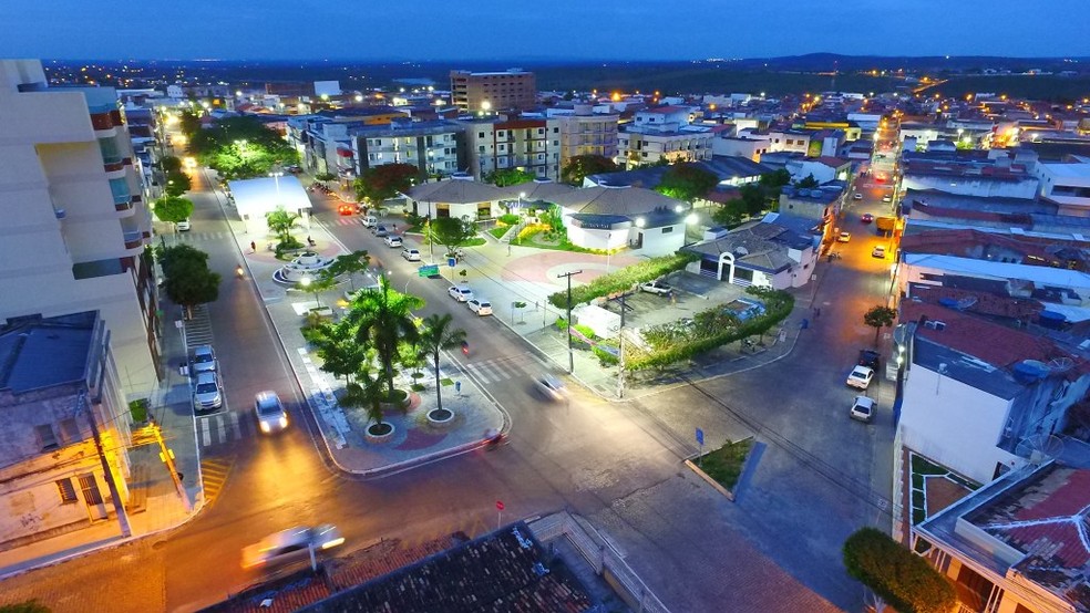Imagem aérea de Conceição do Coité, cidade onde as mulheres encontradas mortas residiam — Foto: Prefeitura Municipal de Conceição do Coité