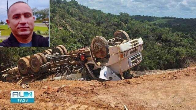 Caminhão que tombou e matou trabalhador de obra de duplicação da AL-101 Norte funcionava em condições precárias, dizem colegas: 'Não tinha freio'