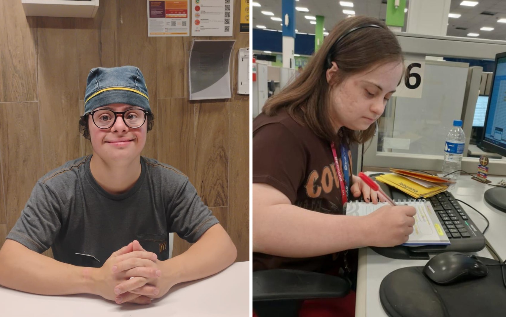 Jovens com síndrome de Down compartilham como é a rotina no mercado de trabalho: 'eu realmente amo'