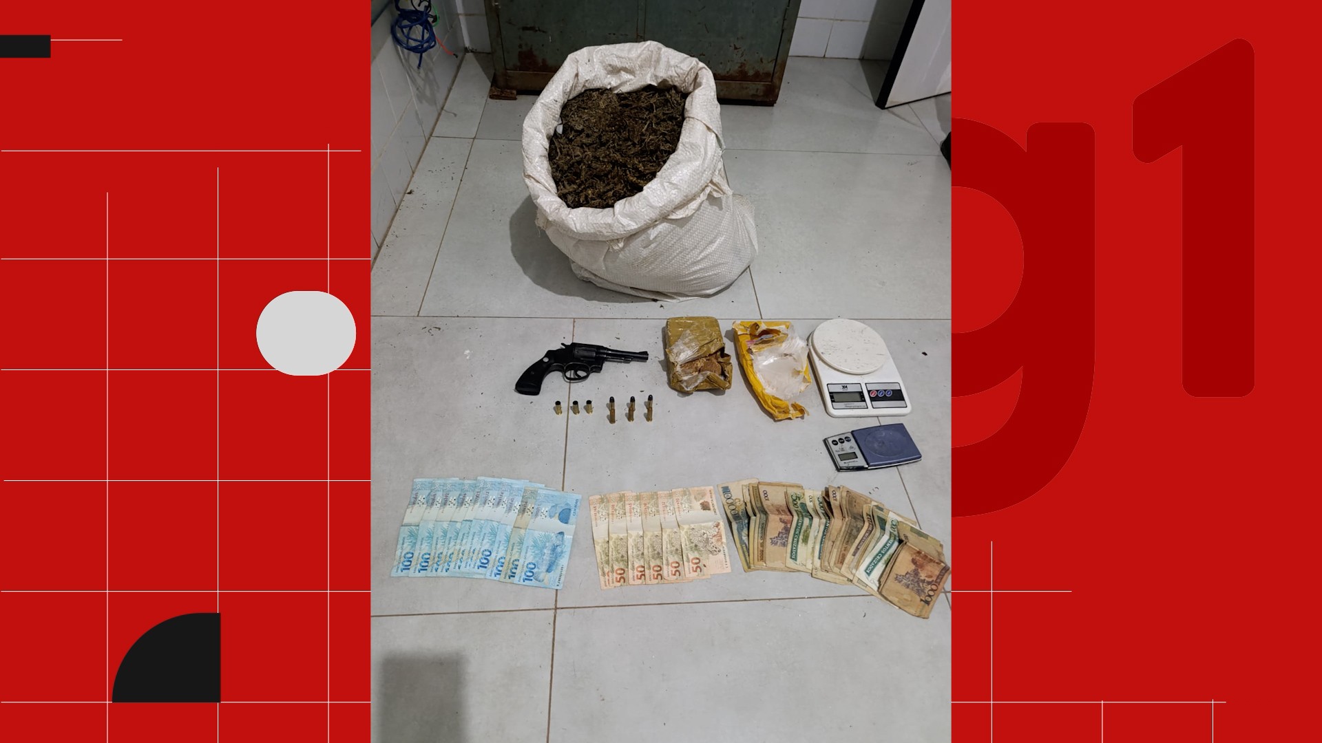 Drogas, arma, munições e cédulas de real e de cruzados são apreendidas em abordagem no oeste da Bahia