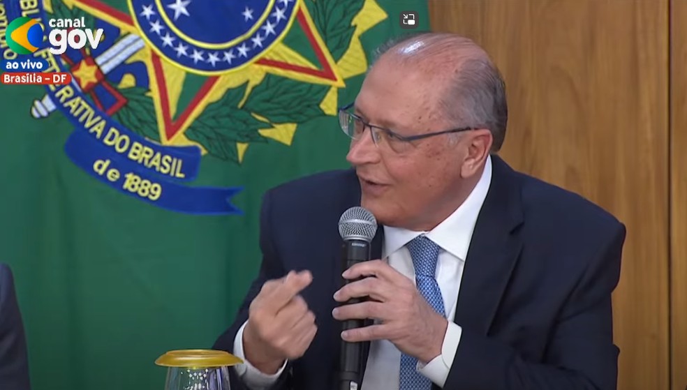 Vice-presidente, Geraldo Alckmin, em evento de empres&aacute;rios. &mdash; Foto: Reprodu&ccedil;&atilde;o/CanalGov