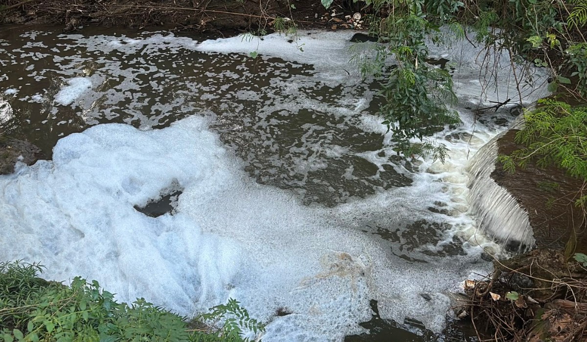 Cetesb investiga espuma sobre córrego que deságua em afluente do Rio Piracicaba; entenda
