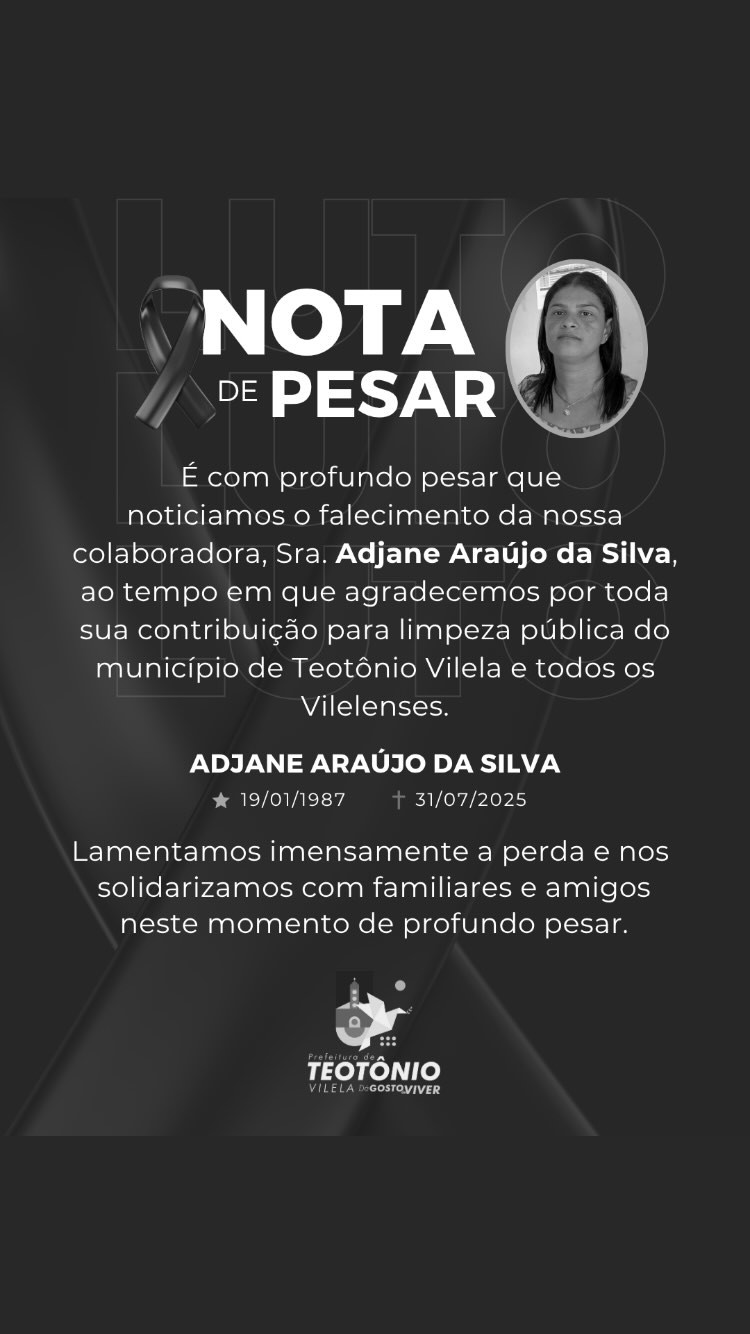 Gari é assassinada a tiros em Teotônio Vilela; ex-marido é o principal suspeito 