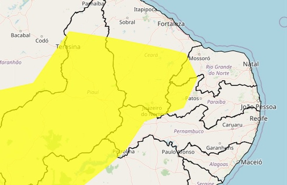 Inmet alerta para baixa umidade — Foto: Divulgação