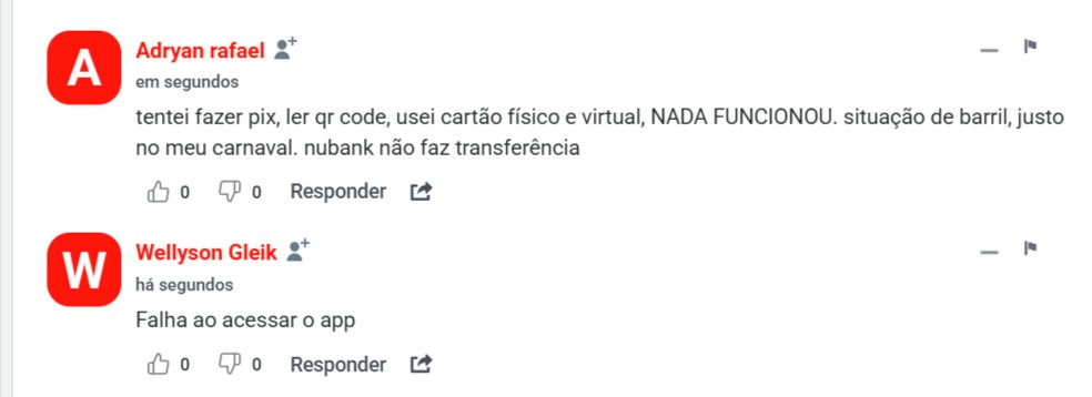Usuários relatam instabilidade em aplicativos de bancos — Foto: Reprodução/Dowdetector