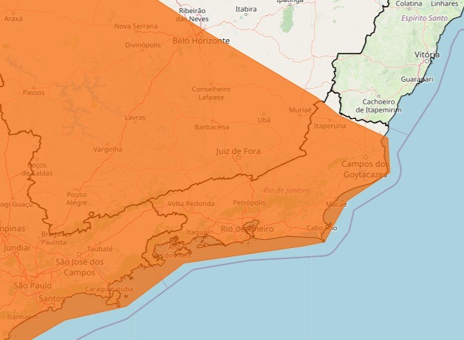 Inmet emite alerta de tempestade com chance de granizo para todas as cidades do Sul do Rio e Costa Verde