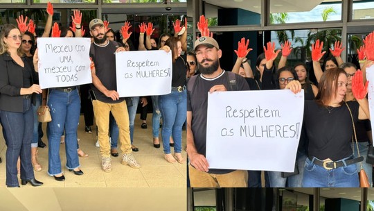 Após polêmica com presidente do Iapen-AC, policiais penais fazem manifestação na Aleac: 'Não vamos nos calar' - Foto: (Andryo Amaral/Rede Amazônica Acre)