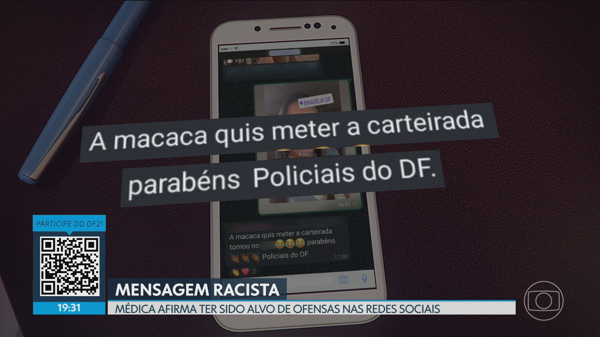 Polícia investiga bombeiro do DF que se referiu a médica negra como 'macaca' em mensagens