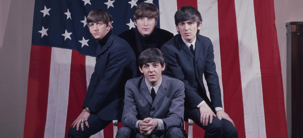 Os Beatles durante uma sessão de fotos em Paris, em fevereiro de 1964 — Foto: Apple Corps Ltd/Divulgação