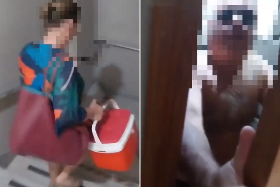 Faxineiro seguiu os moradores para descobrir número de apartamento — Foto: Publio Neto