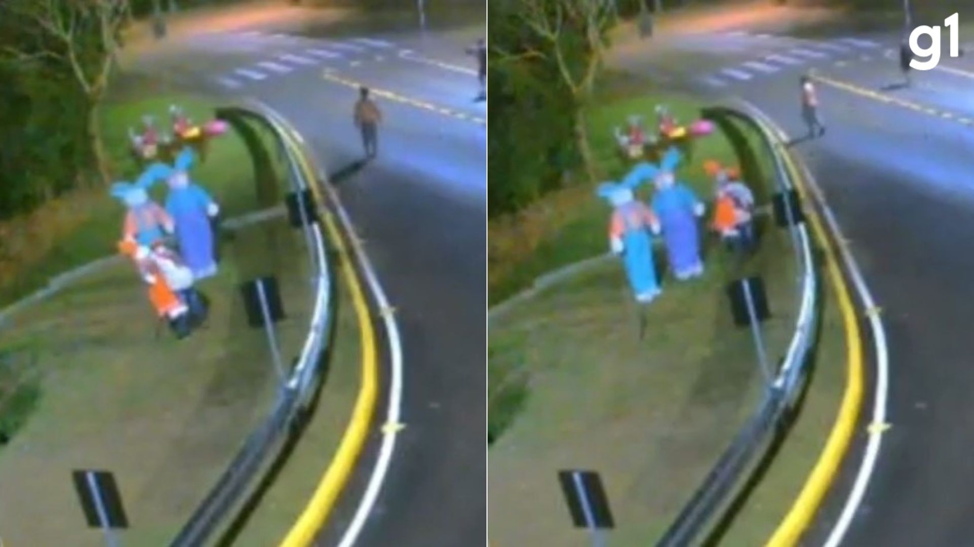 VÍDEO mostra momento em que coelho da decoração de Páscoa é furtado em município do RS