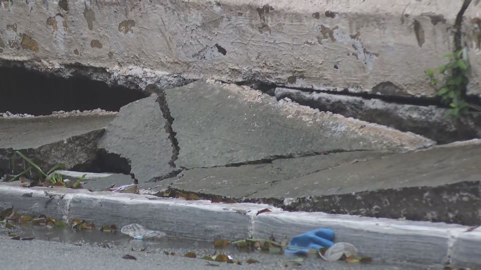 Avenida do Estado, pista sentido Marginal, próximo à estação Armênia — Foto: TV Globo