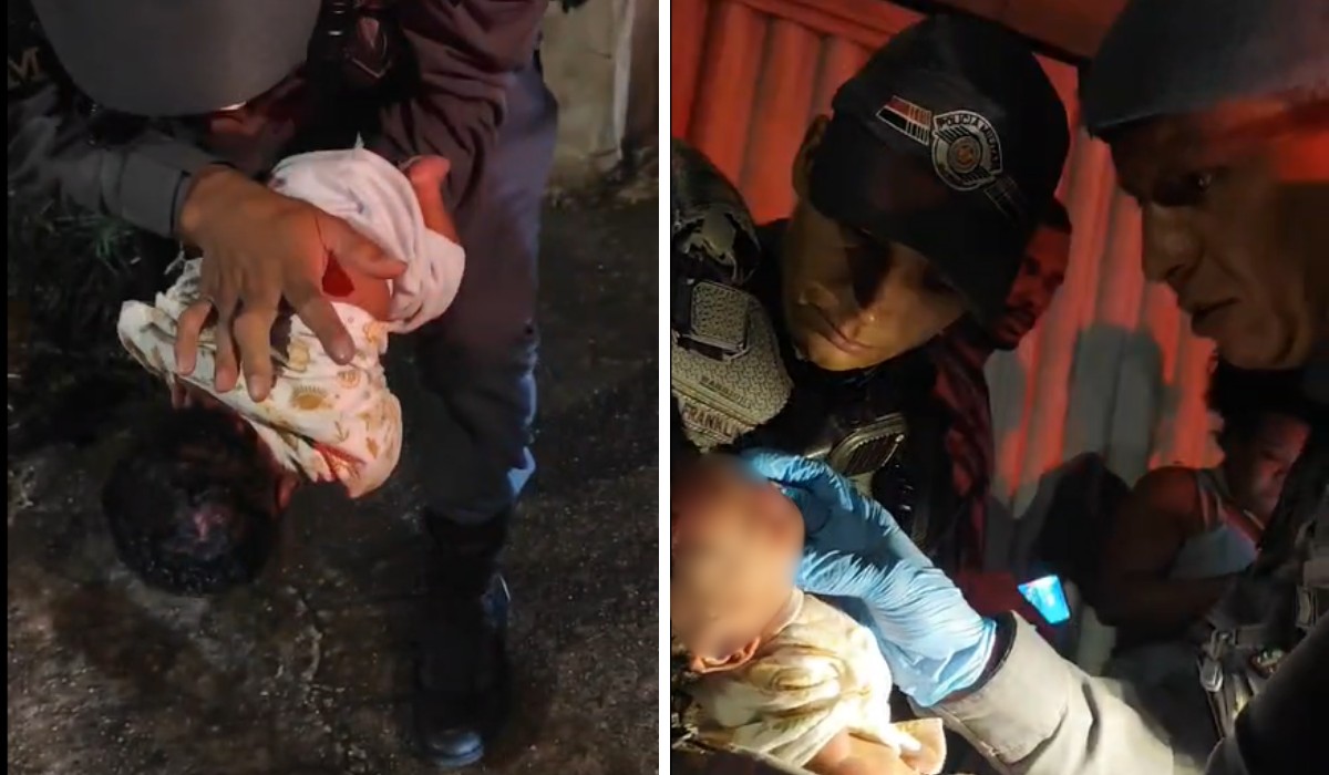 VÍDEO: bebê de 20 dias engasga e é salvo por policiais militares em Hortolândia