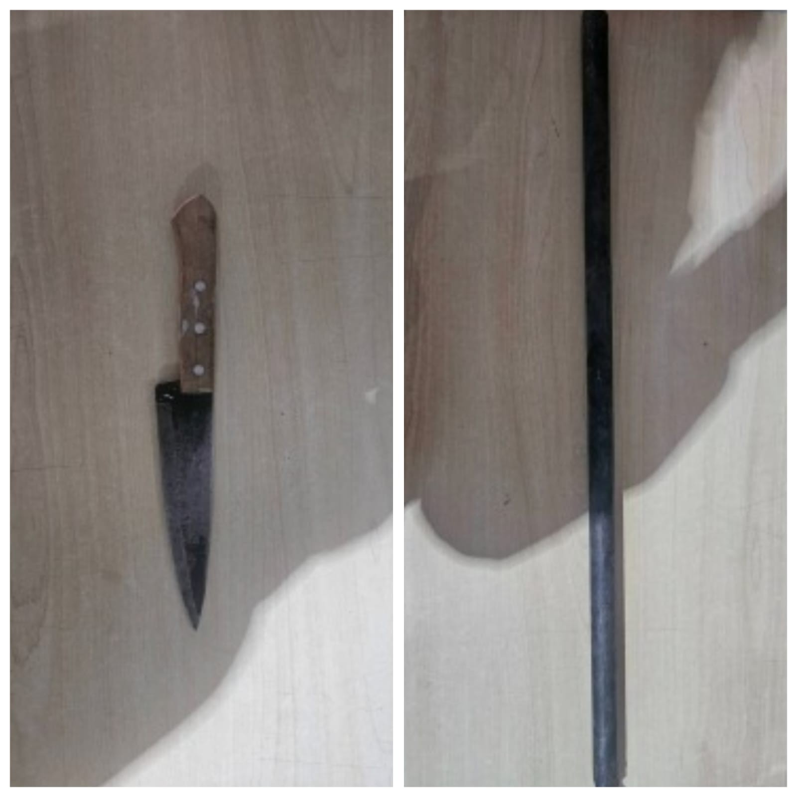 Homem ameaça policiais com faca e barra de ferro, toma arma e é preso em Três Marias