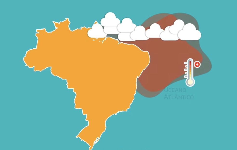 Formação da Zona de Convergência Intertropical (ZCIT). — Foto: Reprodução/Inmet