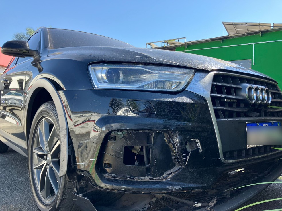 Engavetamento em Campinas deixou três pessoas feridas; motorista de Audi se recusou a fazer teste de bafômetro — Foto: Gustavo Biano