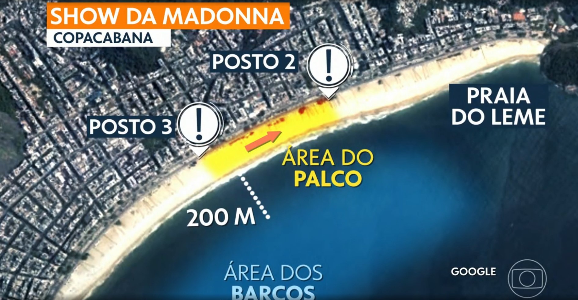 Madonna vista do mar: entenda como será o controle de acesso de barcos em Copacabana