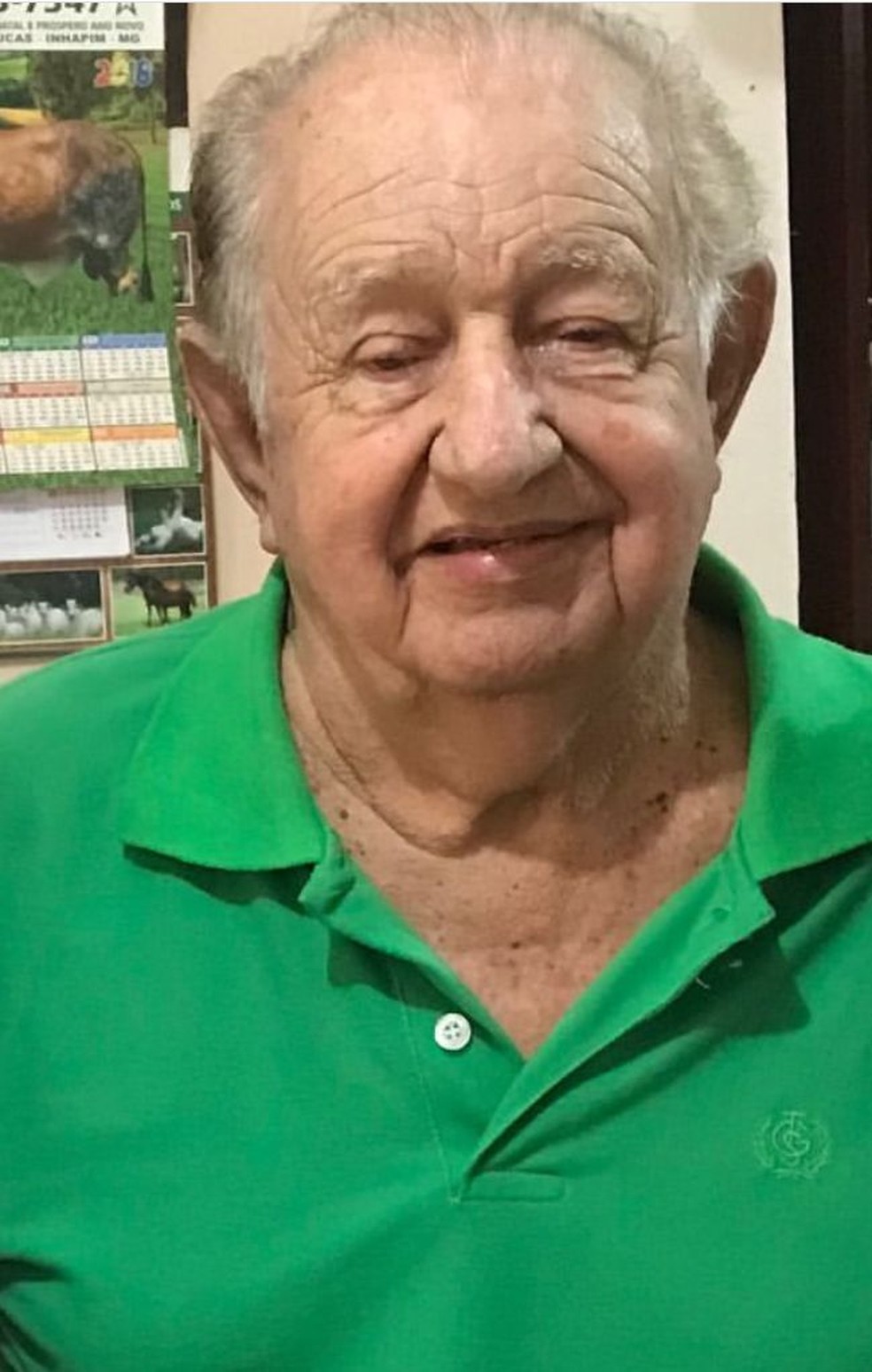 Amantino Ferreira Mafra, 93 anos. O sepultamento ocorreu na manhã desta terça-feira em Inhapim — Foto: Arquivo Pessoal/Maria do Carmo Mafra