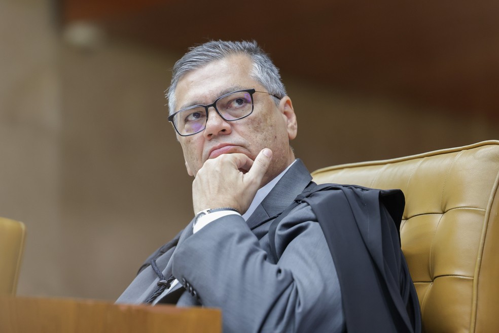 O ministro do STF, Flávio Dino, durante sessão plenária na Suprema Corte. — Foto: Fellipe Sampaio/STF