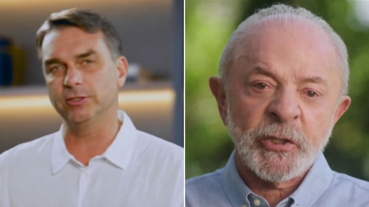 No último dia de propaganda eleitoral na TV, Lula diz que Brasil está melhor e Flávio Bolsonaro pede mudança