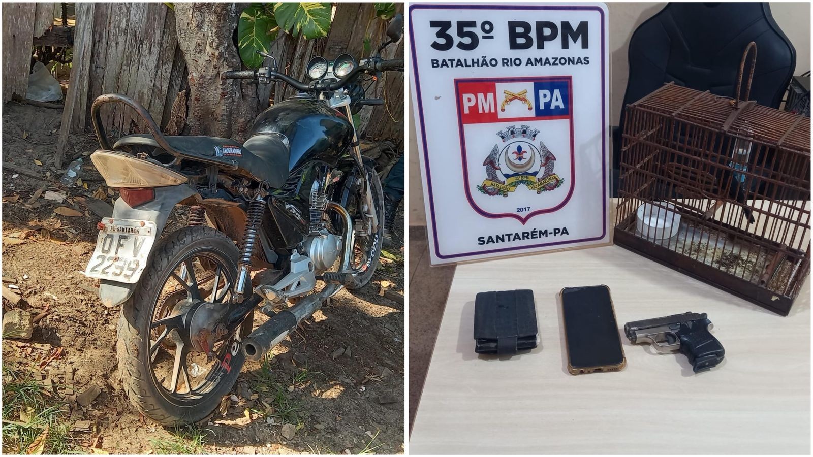 Homem é preso por porte ilegal de arma de fogo e crime ambiental no bairro Vitória Régia, em Santarém
