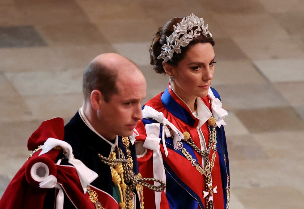 Príncipe William e princesa  Kate Middleton em foto de 2023. — Foto: Phil Noble/Pool/Reuters