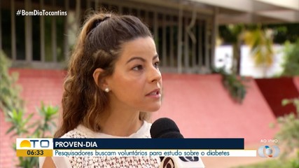 Pesquisadores da UFT buscam voluntários com diabetes para estudo sobre a doença