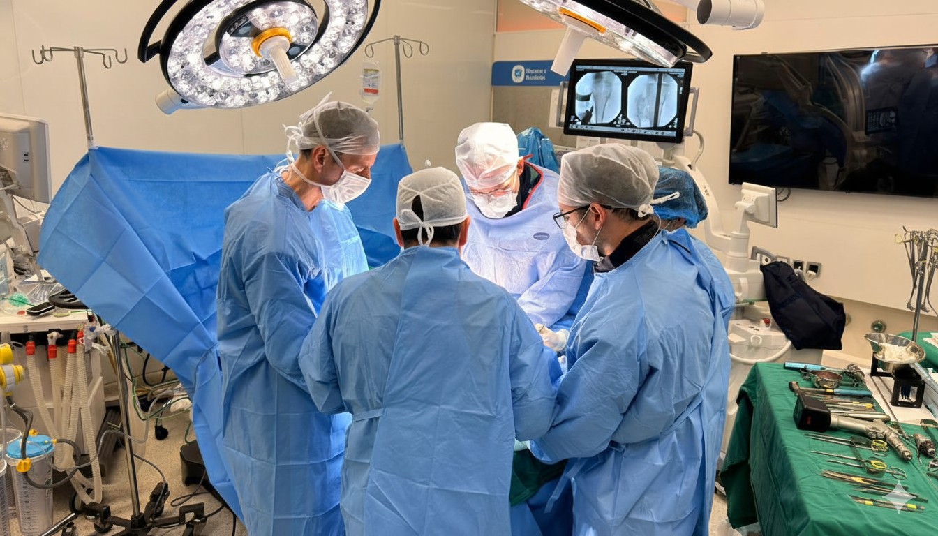 Cirurgia inédita no RS usa haste interna motorizada para corrigir deformidade óssea em adolescente