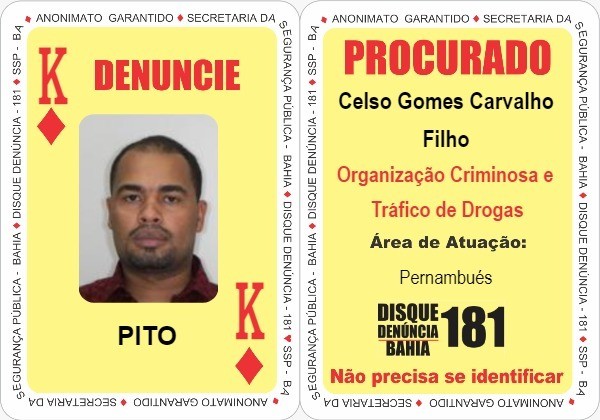 Polícia prende o Rei de Ouros do Baralho do Crime; homem é suspeito de ligação com homicídios e tráfico de drogas em Salvador