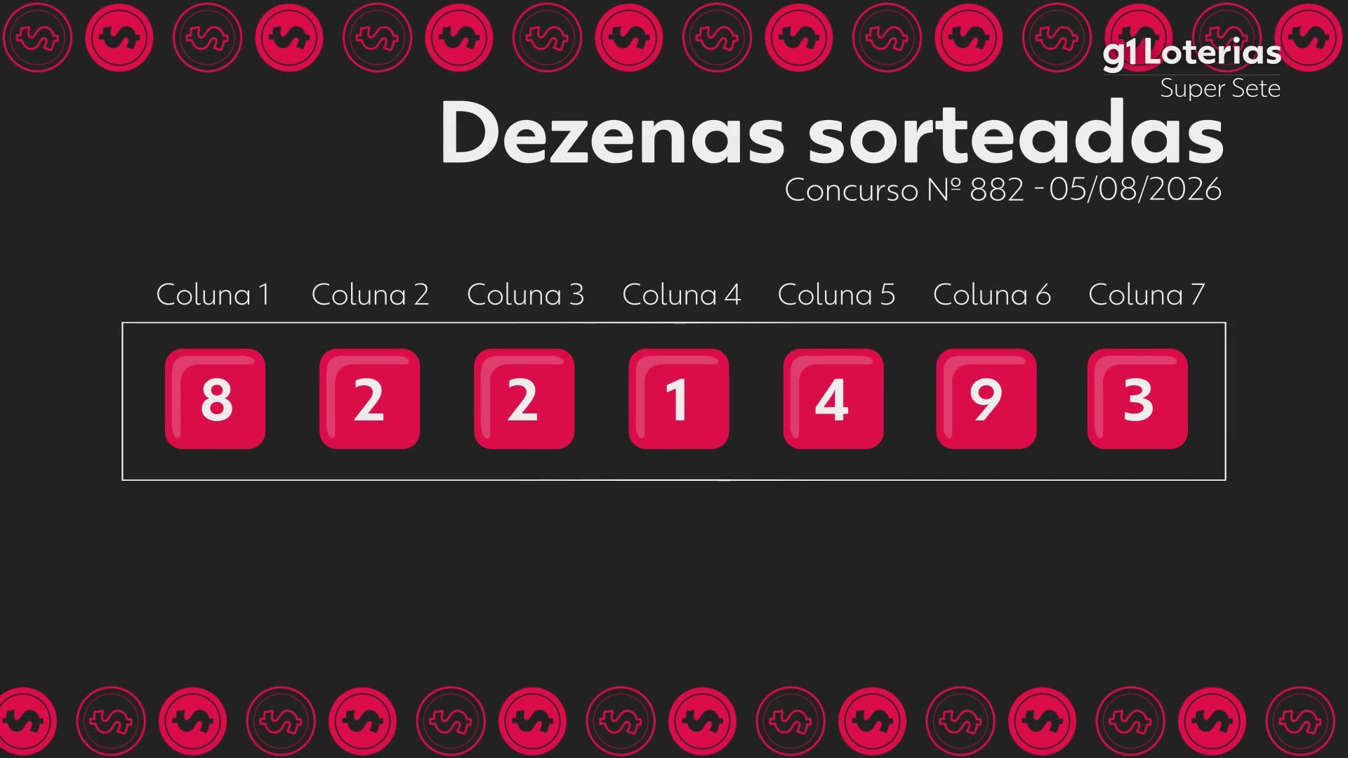 Super Sete hoje: resultado do concurso 882 e números sorteados
