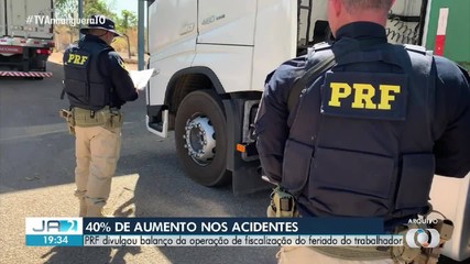 Balanço da PRF aponta aumento de 40% no número de acidentes no feriado de 1º de maio