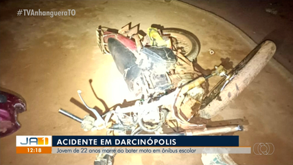 Motociclista morre após bater em ônibus escolar na estrada de assentamento
