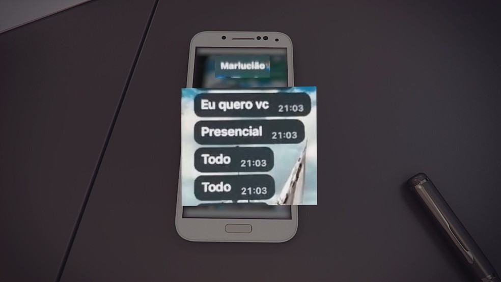 Suspeito trocava mensagens com adolescentes — Foto: Reprodução/TV Globo