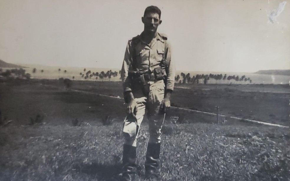 Segundo tenente Ermando Armelindo Piveta durante 2ª Guerra Mundial — Foto: Arquivo pessoal