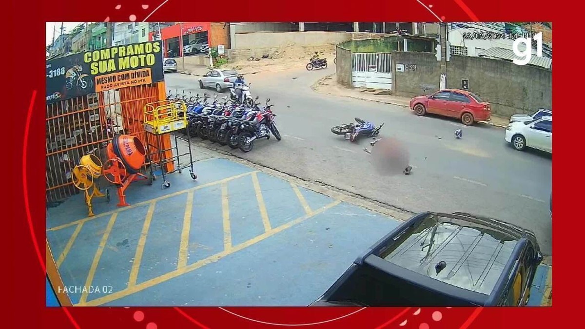 Motociclista morre ao tentar passar em corredor e sofrer acidente em Cuiabá; vídeo