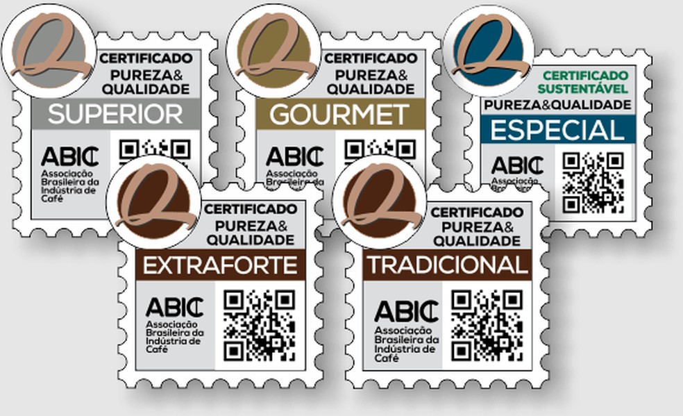 Selo da Associação Brasileira da Indústria de Café (Abic) — Foto: Divulgação