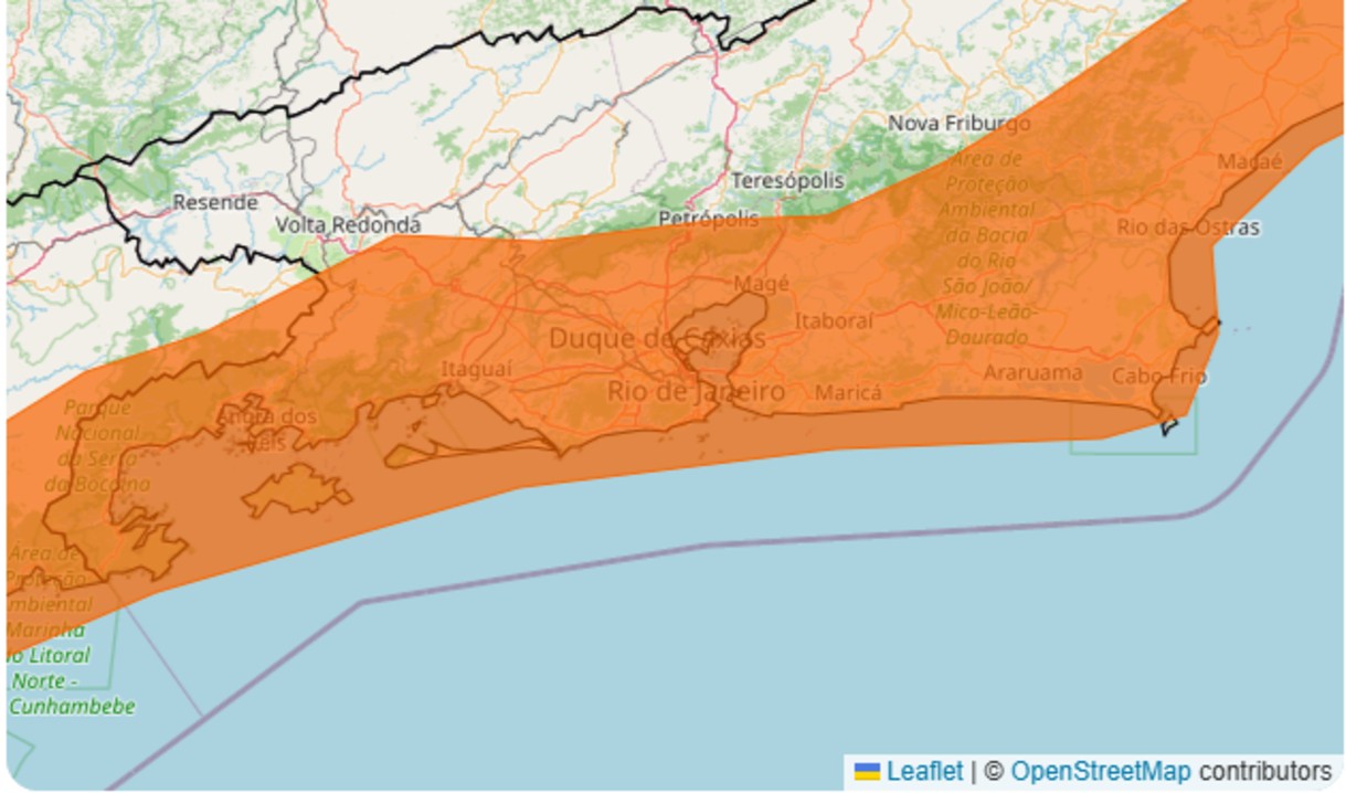 Inmet emite alerta de vendaval para cidades do Sul do Rio e Costa Verde
