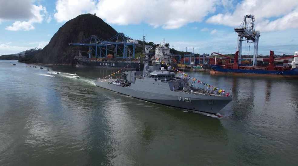 Navio da Marinha vai estar aberto a visitação no Porto de Vitória. Espírito Santo — Foto: Divulgação
