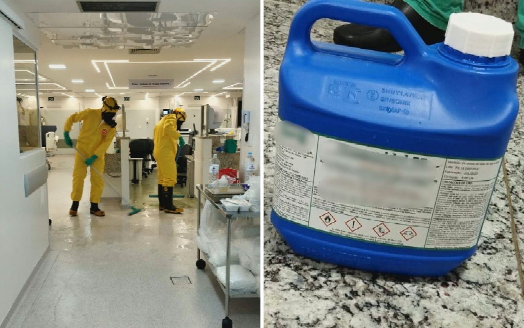 Pacientes são transferidos de setor após ácido ser derramado em UTI do Hospital Araújo Jorge