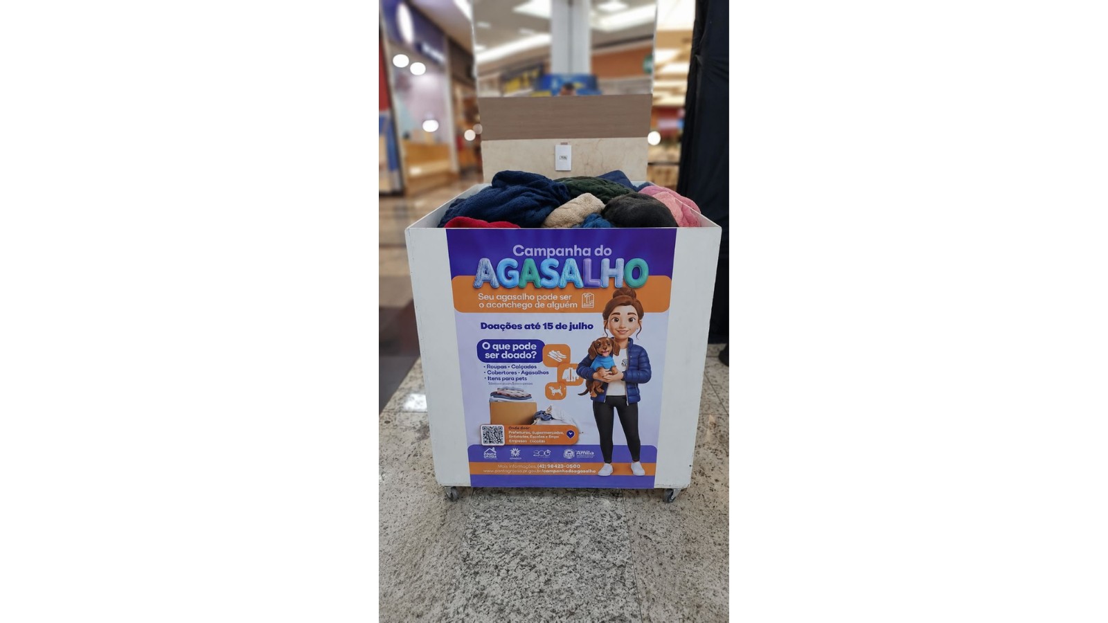 Pátio Limeira Shopping recebe doações da Campanha do Agasalho 2026