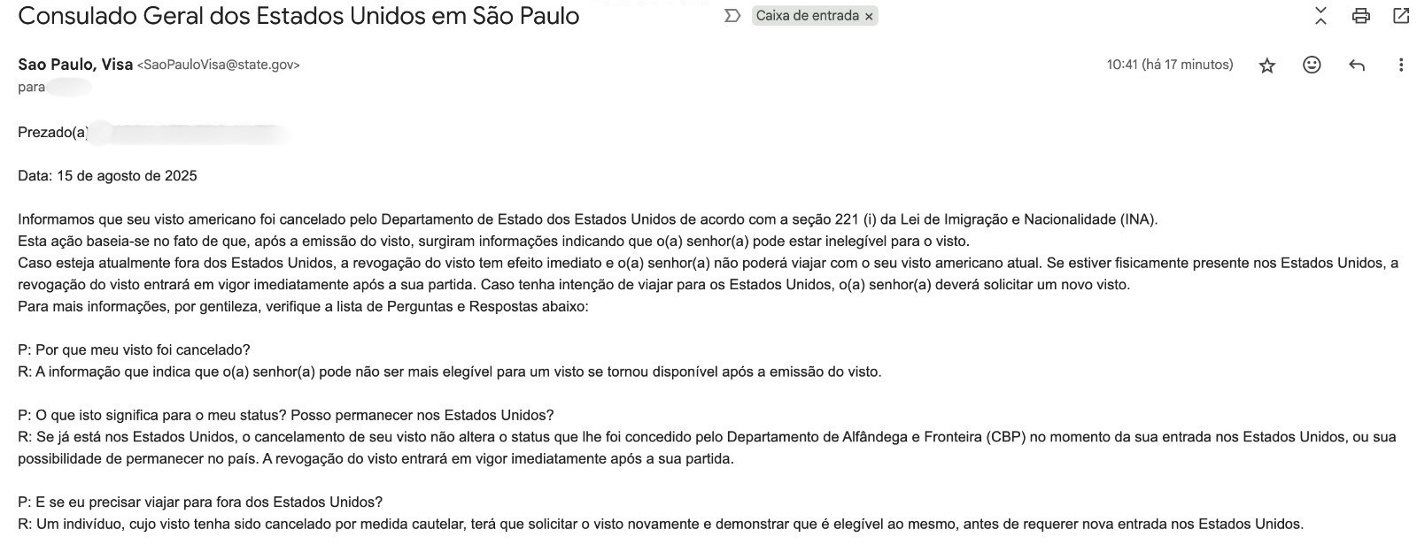 EUA cancelam visto da filha de 10 anos e da mulher de Alexandre Padilha, ministro da Saúde