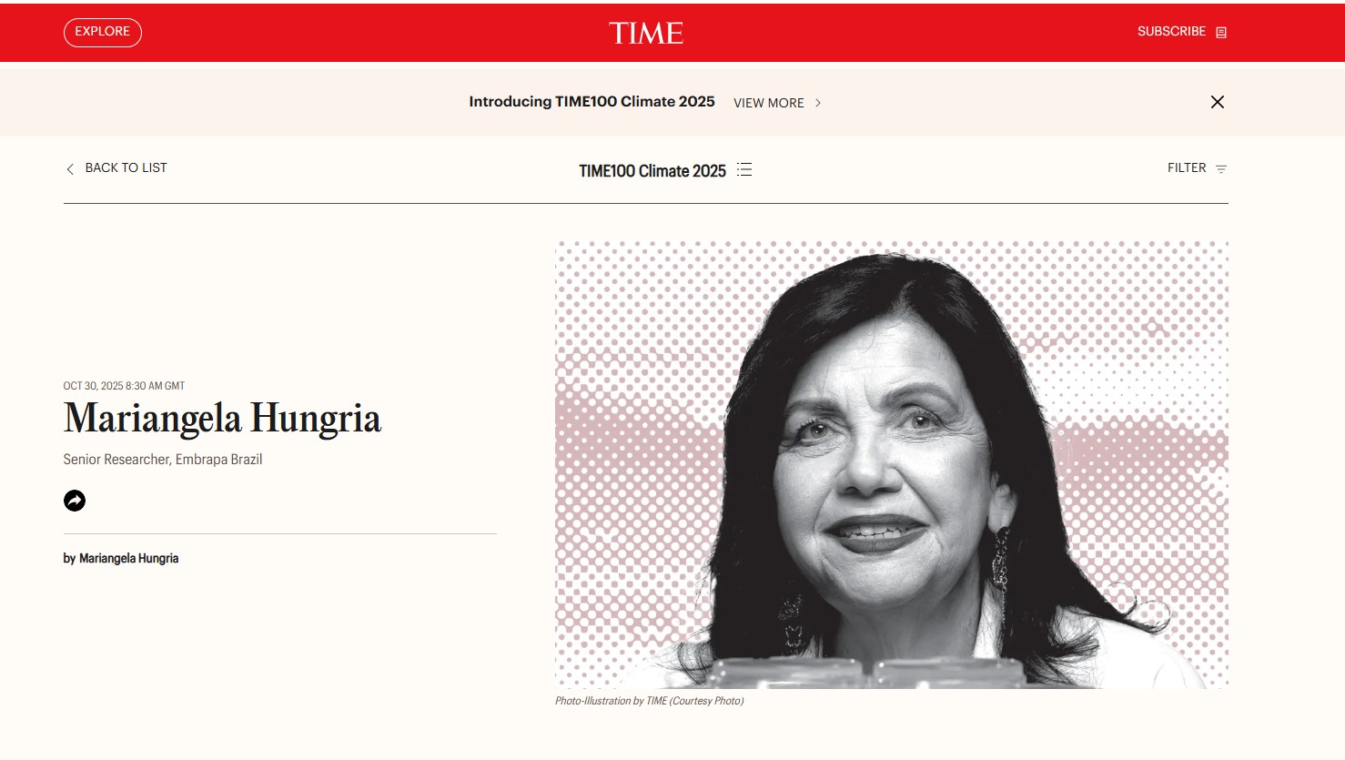 Pesquisadora do interior de SP é eleita uma das 100 pessoas mais influentes do mundo em ações climáticas pela Revista Time