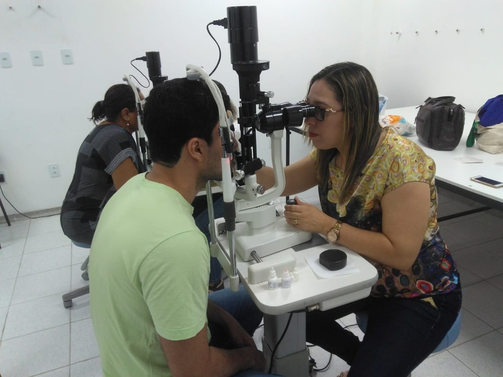 Mutirão de combate ao glaucoma em Petrolina — Foto: Kris de Lima / TV Grande Rio