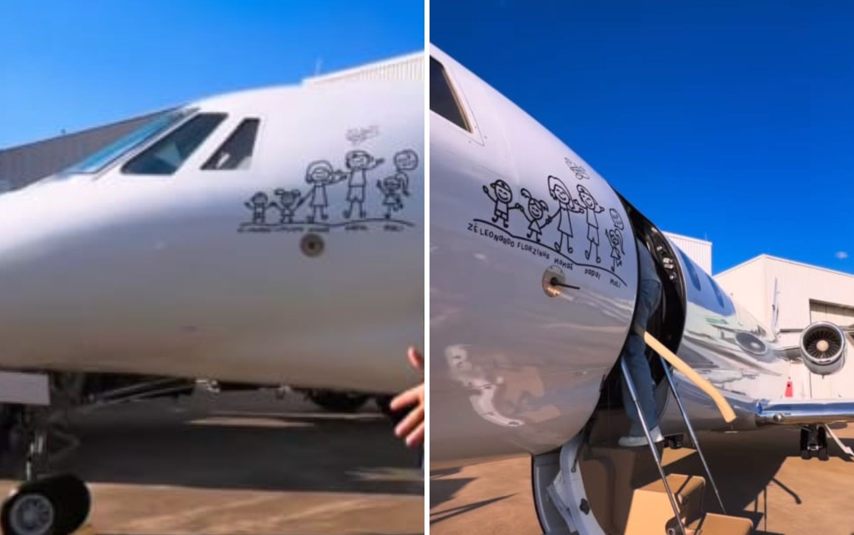 Zé Felipe inclui adesivo de Virginia em novo avião avaliado em R$ 35 milhões
